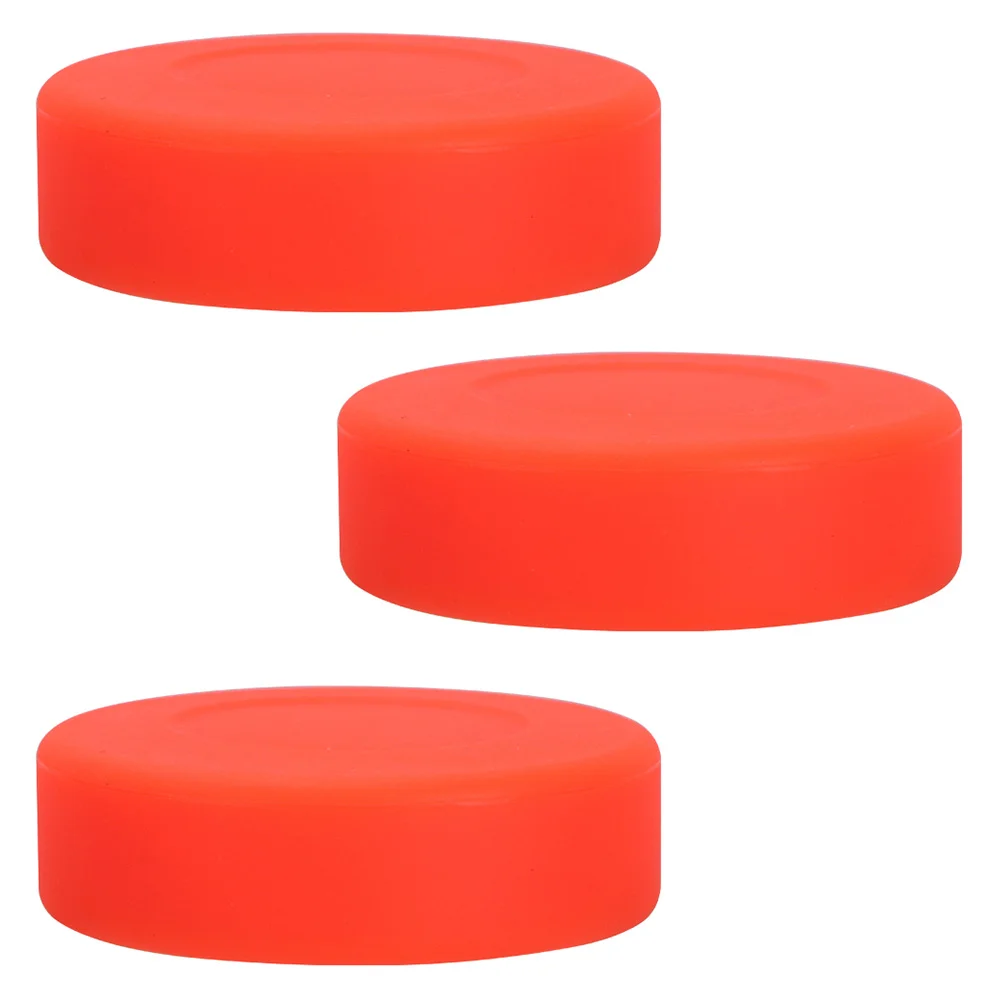 3Pcs Hockey Training Puck Puck Street Hockey Balls for Training (Orange) Inline 4