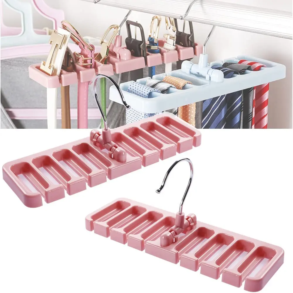 Tie Belt Hanger Wardrobe Belt Rotating Organizer Rack Multifuctional