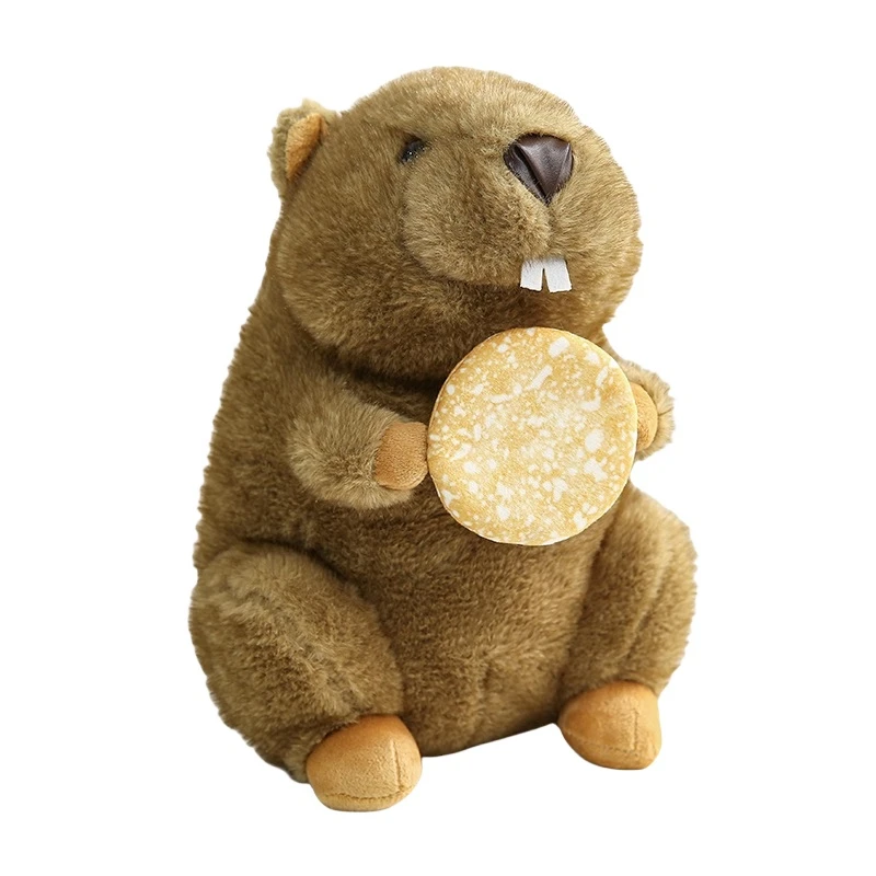 Kawaii Handmade Soft Groundhog Doll Stuffed Plush Toy Cartoon Anime Cute Children's Birthday Gift All Saints'Day Present