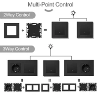 BSEED Zigbee Mechanical Light/Roller Blinds/Dimmer Tuya Smart Switches EU/FR Power Socket Modules Matte Plastic Frames DIY Parts - Image 3