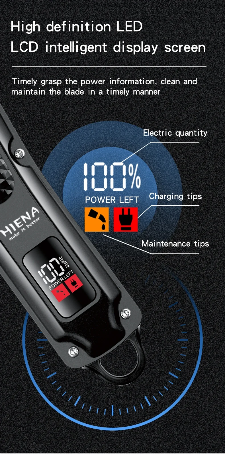Professional Hair Clipper And Trimmer Kit For Men Rechargeable_voghion.com