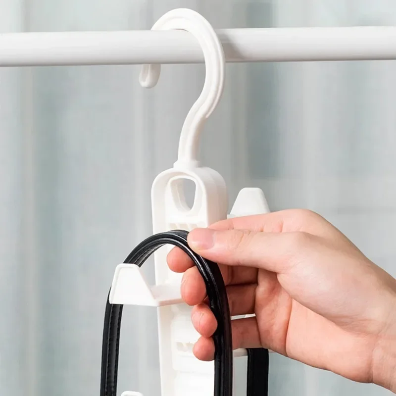 Borsa portaoggetti per armadio, strumento multifunzionale, appendiabiti senza tracce, gancio appendiabiti per cappelli da porta senza fori. - immagine 3