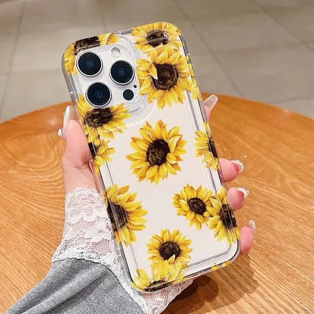 Funda transparente de girasoles para iPhone: Estilo Cálido | Emoape