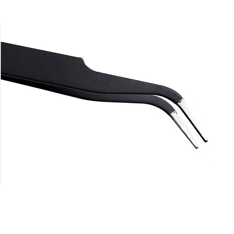 2Pc Nails Art Stainless Steel Curved Straight Tweezer for 3D Sticker Rhinestones Nipper Picking Professional Manicure Tool nail art picking tools,nail art tools,rhinestone picking tool