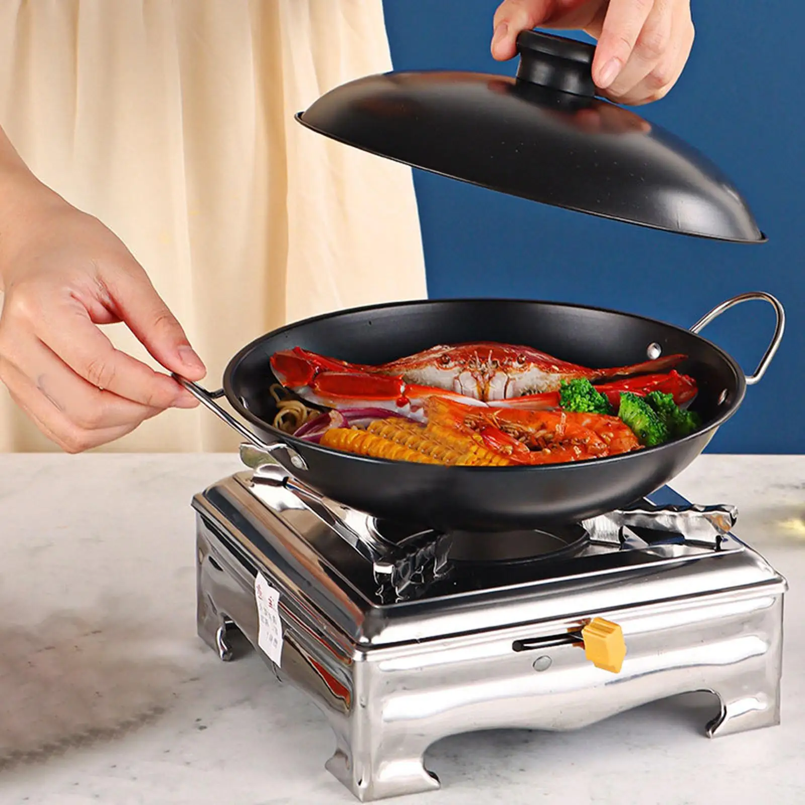 Alcohol Stove with Lid Lightweight Energy Saving for Backpacking Outdoor