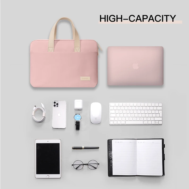 Bolsa de Ombro para Laptop com Manga Pastas para Macbook m1 m2 Air Pro hp Huawei Asus Dell 13 Pol 14 Pol 15 Pol 156 Pol 16 Pol - Imagem 5