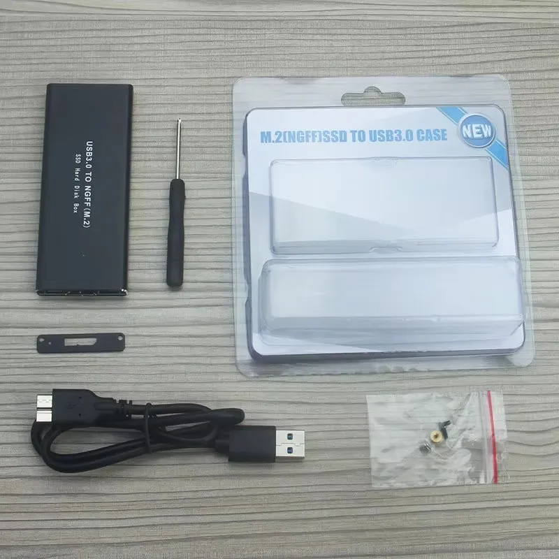 External Hard Drive Case NGFF M.2 Solid State 5Gbps SSD Cooling Metal USB3.0 PC for 2230/2242/2260/2280 Mobile HDD Enclosure MN01