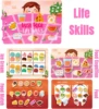 Quiet Busy Book Baby Montessori Material Toys Sticker Paste Matching Game Toddler Cognition Toy Book Kids Early Educational Toys 5