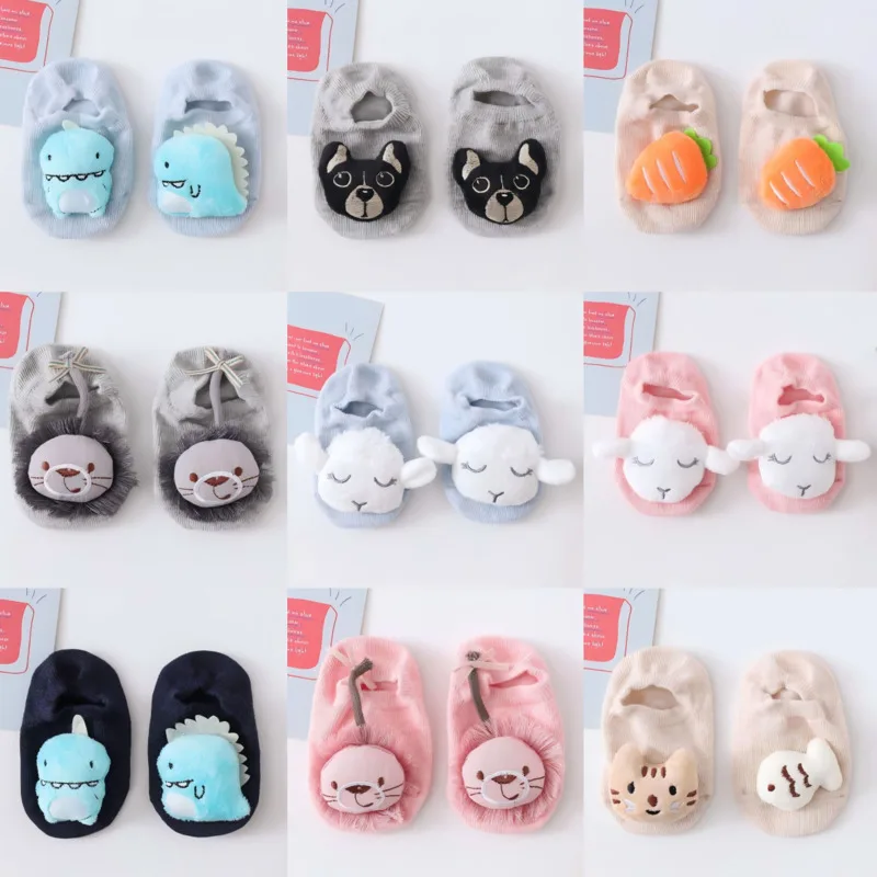 36 Color Baby Sock Boy Girl Floor Kids Infant Anti Skid Toddler Slipper Non Slip Animal Sheep Dinosaur Lion Children Newborn