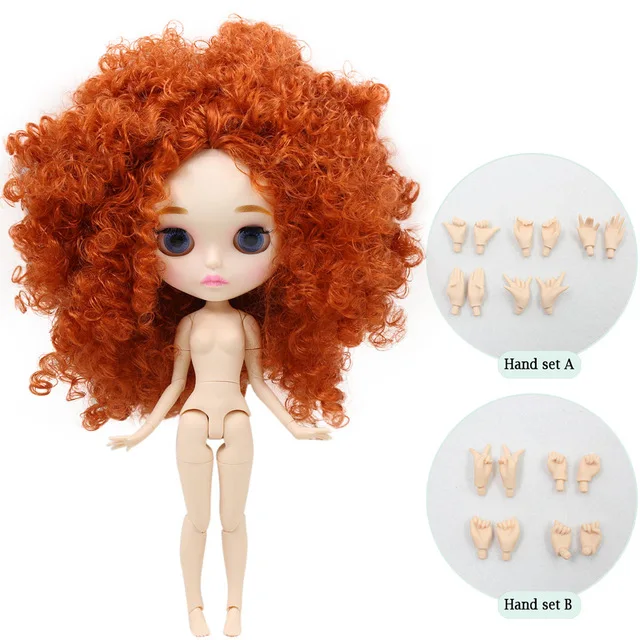 氷ヌードブライス人形シリーズ番号 BL2231/2237 生姜アフロ毛彫り唇