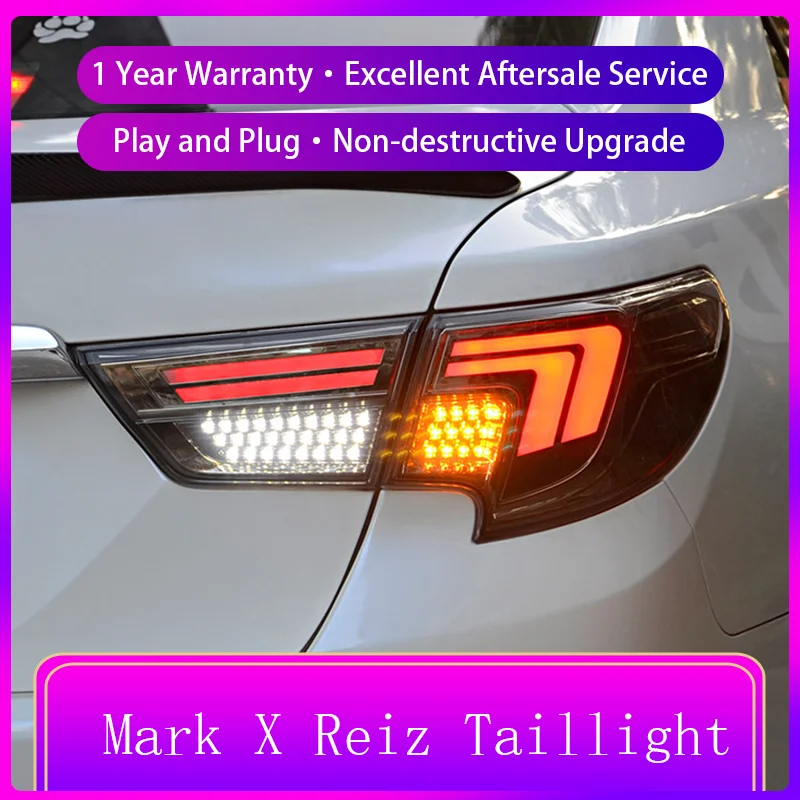 

Пара автомобильных задних фонарей для Toyota Mark X Reiz 2013-2019, улучшенные детали DRL, задняя лампа для дневной работы, аксессуары для подсветки
