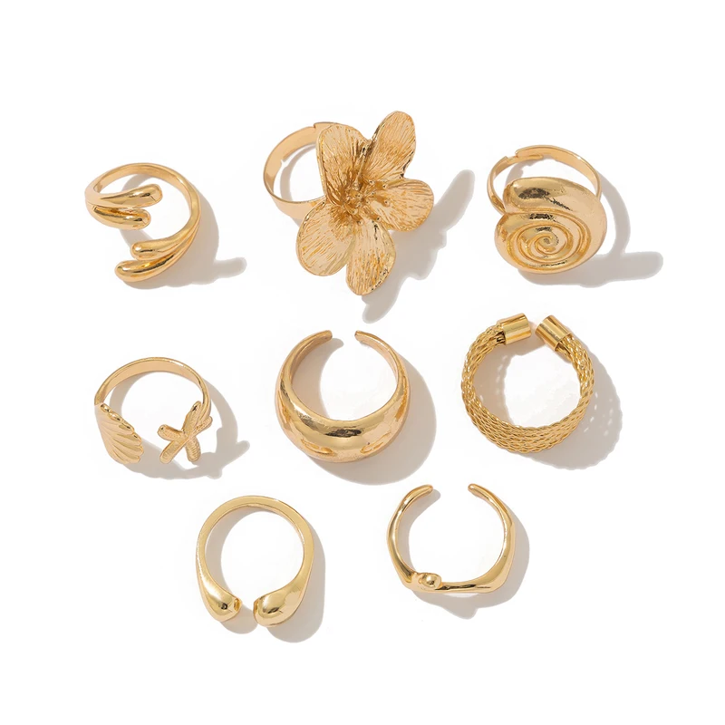 Ingemark 8Pcs Set Vintage Metal Petal...