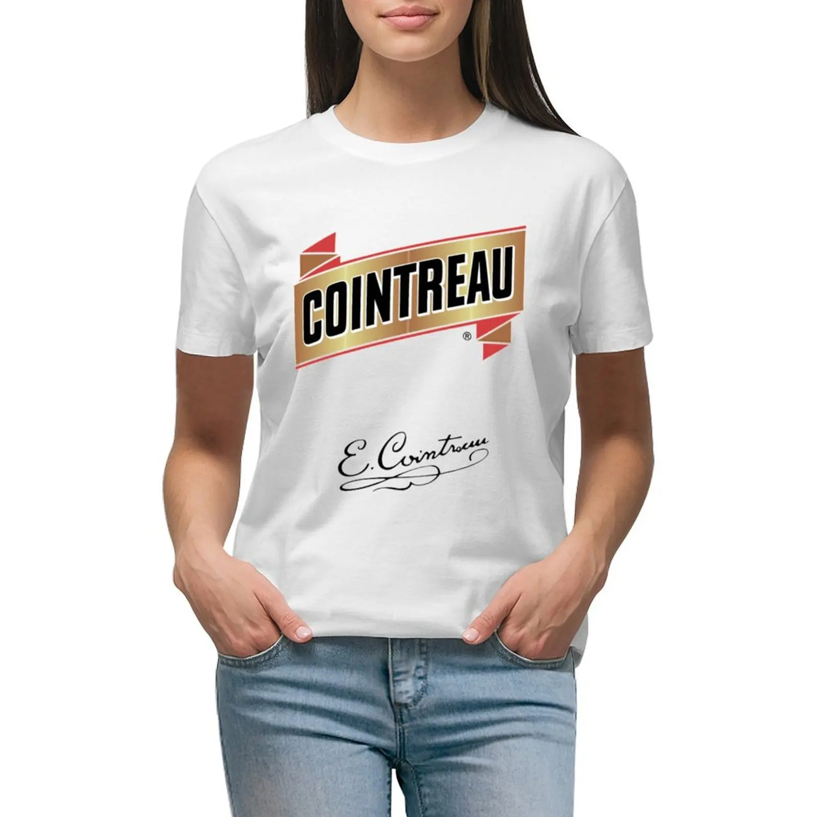 Cointreau Franch T-Shirt Tees Abbigliamento Vintage Summer Top T Shirt Dress Women