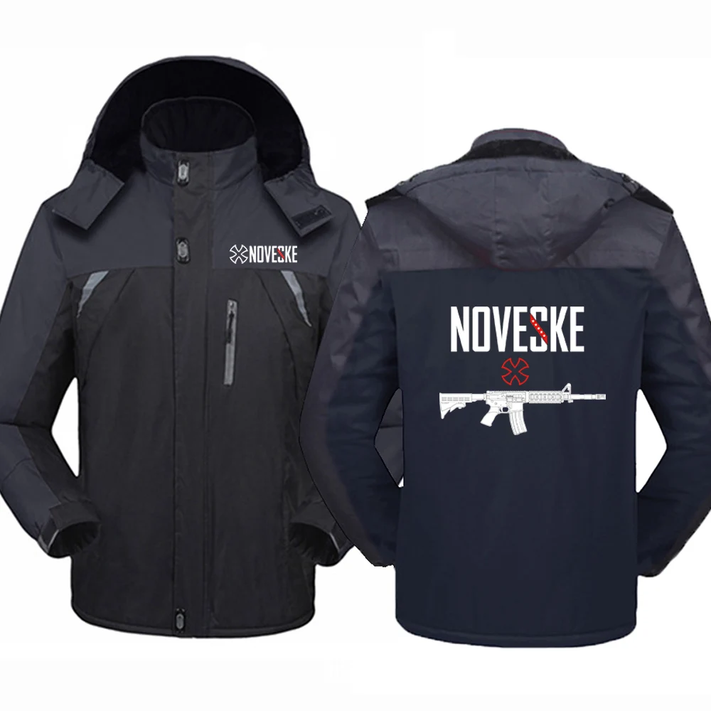 Windproof Hooded Jacket for Men Autumn Winter