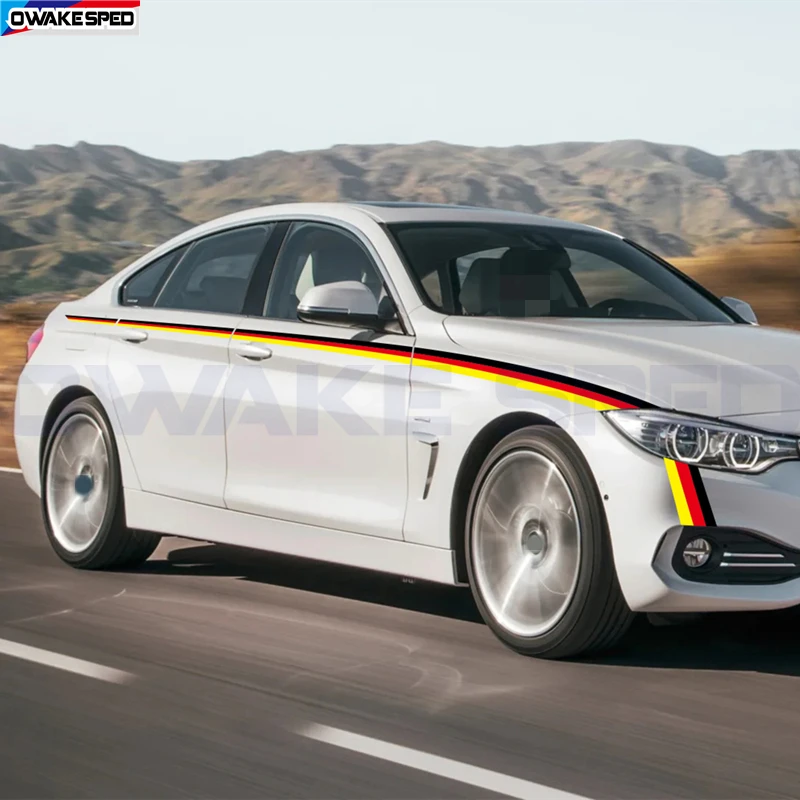 Tricolore Racing Sport Stripes Car Body Door Linee In Vita Sticker Per Bmw 1/2/3/4/5 Series E90 F10 F20 F30 F45 F30 F33 M3 M4