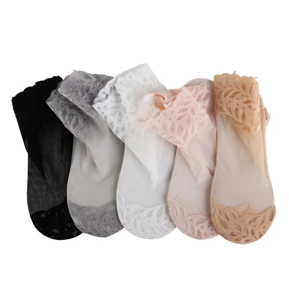 

Удобные подарочные носки-лодочки для девочек, нейлоновые эластичные модные дизайнерские кружевные носки, ультратонкие Чулочные изделия, прозрачные носки, женские носки