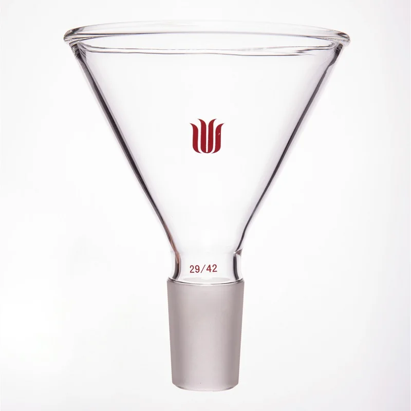 SYNTHWARE Triangular funnel, φ50mm φ75mm φ100mm, Joint 19/22 24/40 29/42, Addition funnel, Borosilicate glass, F18 images - 6