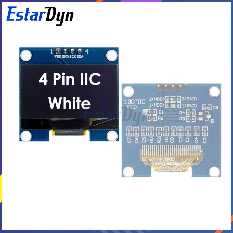 OLED Display Module 1.3 inch OLED White/Blue SPI/IIC I2C Communicate Color 128X64