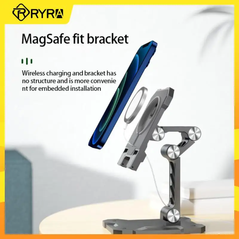 

RYRA Magnetic Wireless Phone Charging Base Holder Universal Desktop Foldable Mobile Phone Holder For IPhone 12/Pro Max Mini