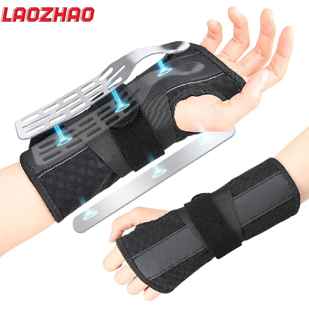1PCS Carpal Tunnel Wrist Brace – Night Support with 2 Metal Splints,Adjustable Hand Stabilizer for Pain Relief – Fits Both Hand