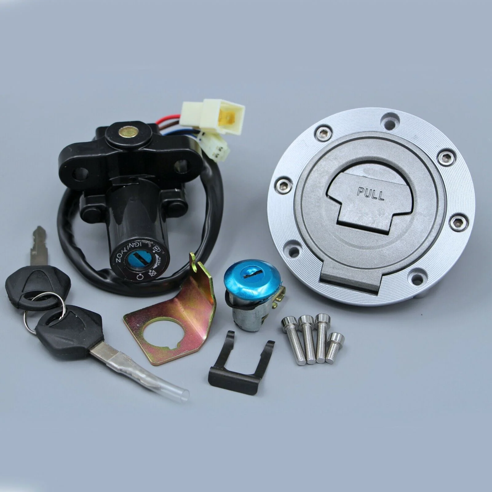 Fit For 2006-2015 Yamaha YZF R1 R6 Motorcycle Ignition Switch Lock Set Gas Cap Key YZF-R1 YZF-R6 2007 2008 2009 2010 2012 13 motorcycle ignition switch