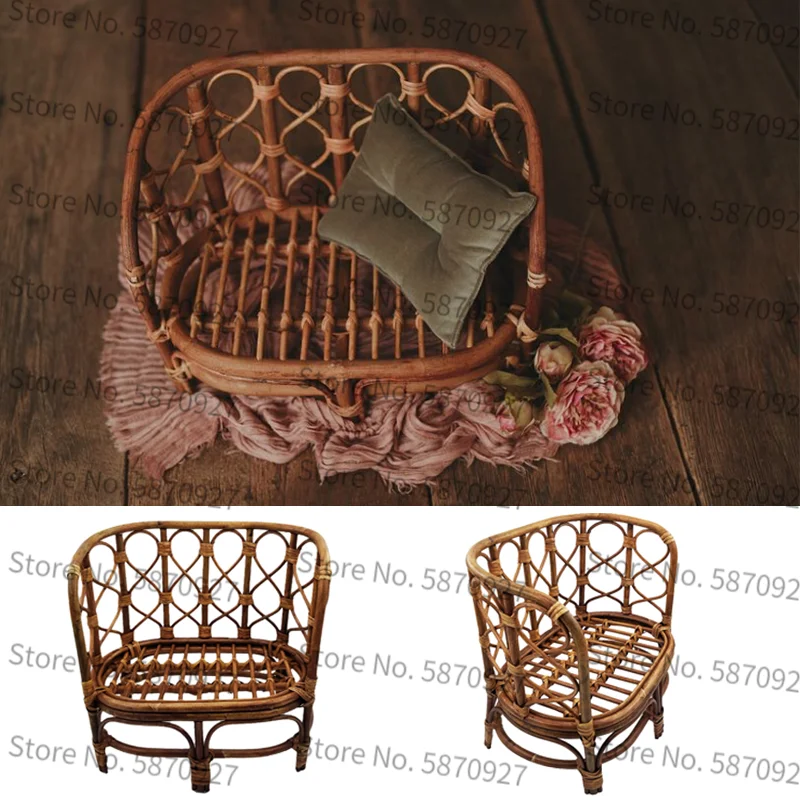 2022-newborn-photography-props-baby-bench-retro-rattan-basket-cribs-chair-bebe-photo-accesories-recien-baby-girl-boy-posing-bed