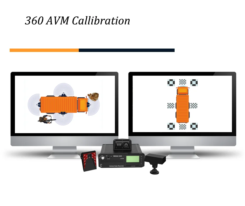360AVM 피쉬아이 3D 카메라 비디오 레코더 ADAS DSM AI MDVR 8채널 4G GPS WiFi 올인원 안전 운전 모니터링 시스템 트럭