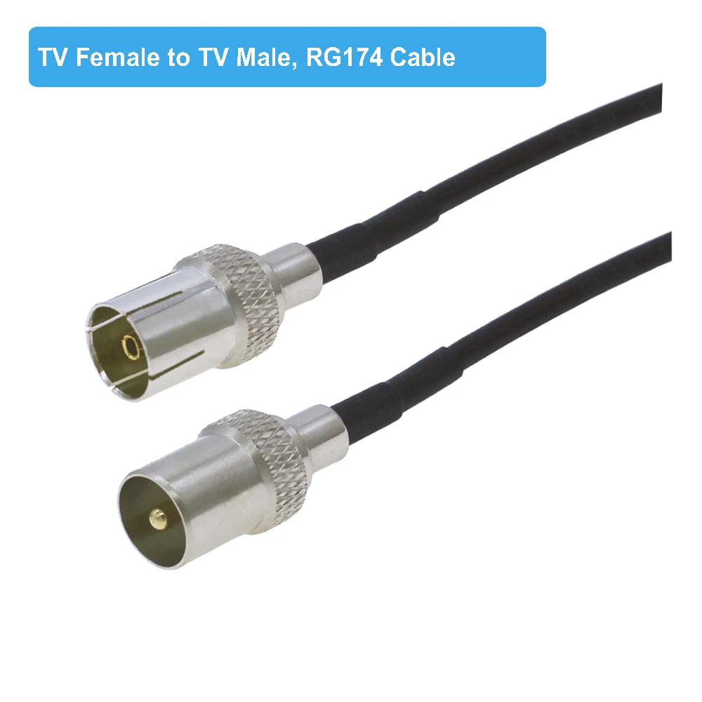 Câble Coaxial aérien TV RF 90 degrés mâle à femelle câble d'antenne Satellite 50 Ohm RG174 Pigtail adaptateur de câble de raccordement Coaxial RF  13