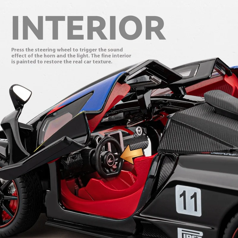 نموذج سيارة ماكلارين سينا المقلد بمقياس 1/24، مزود...