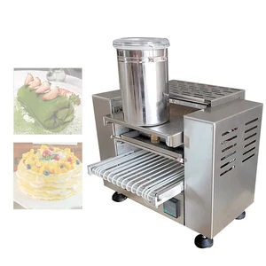 Commercial Spring Roll Pastry Machine For Cake Shop Dessert Shop Egg Roll Wrapper Automatic Pancake Cake Egg Roll Crust Machine