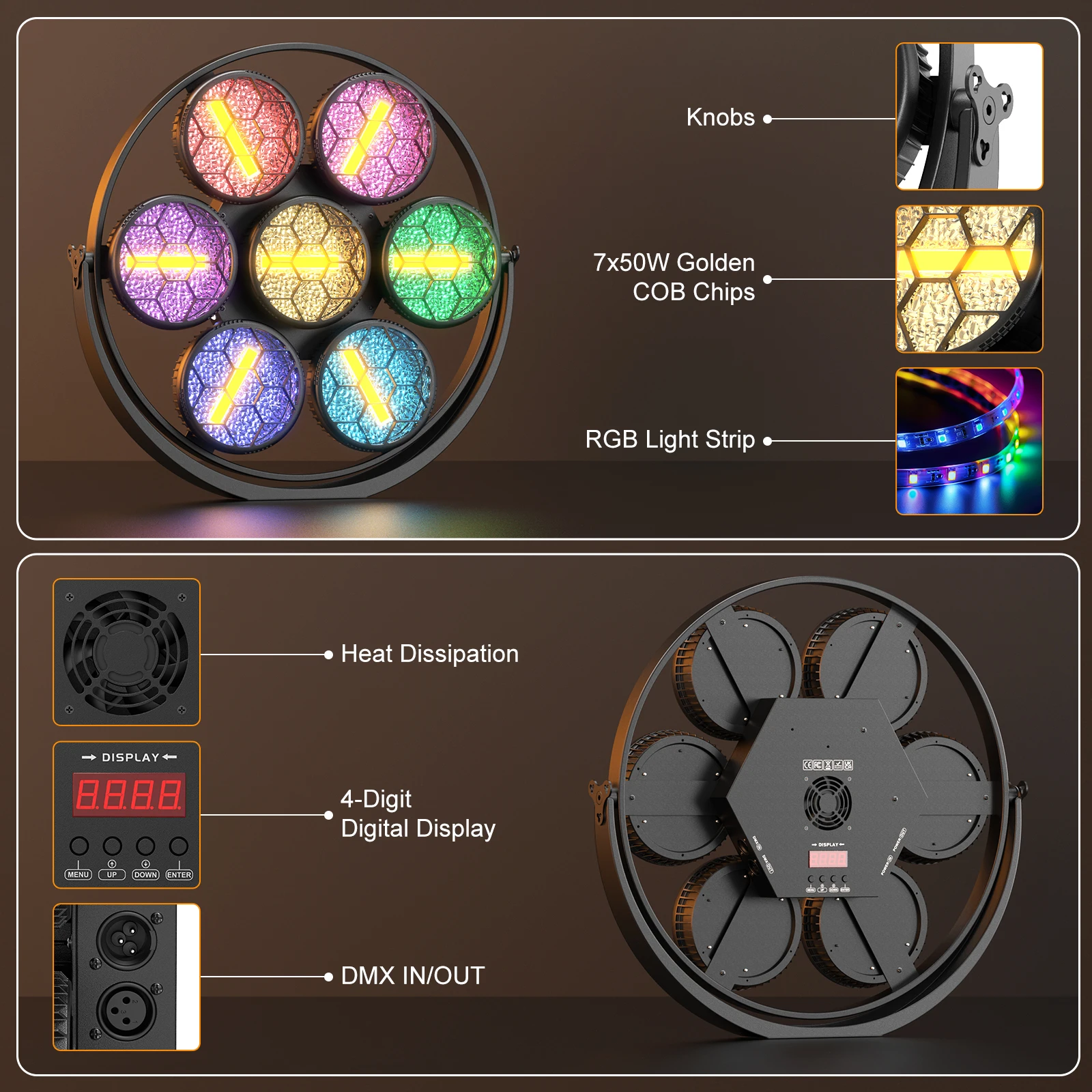 Flash Laser LED 4 en 1, stroboscope papillon, lumière DMX512 Disco Club