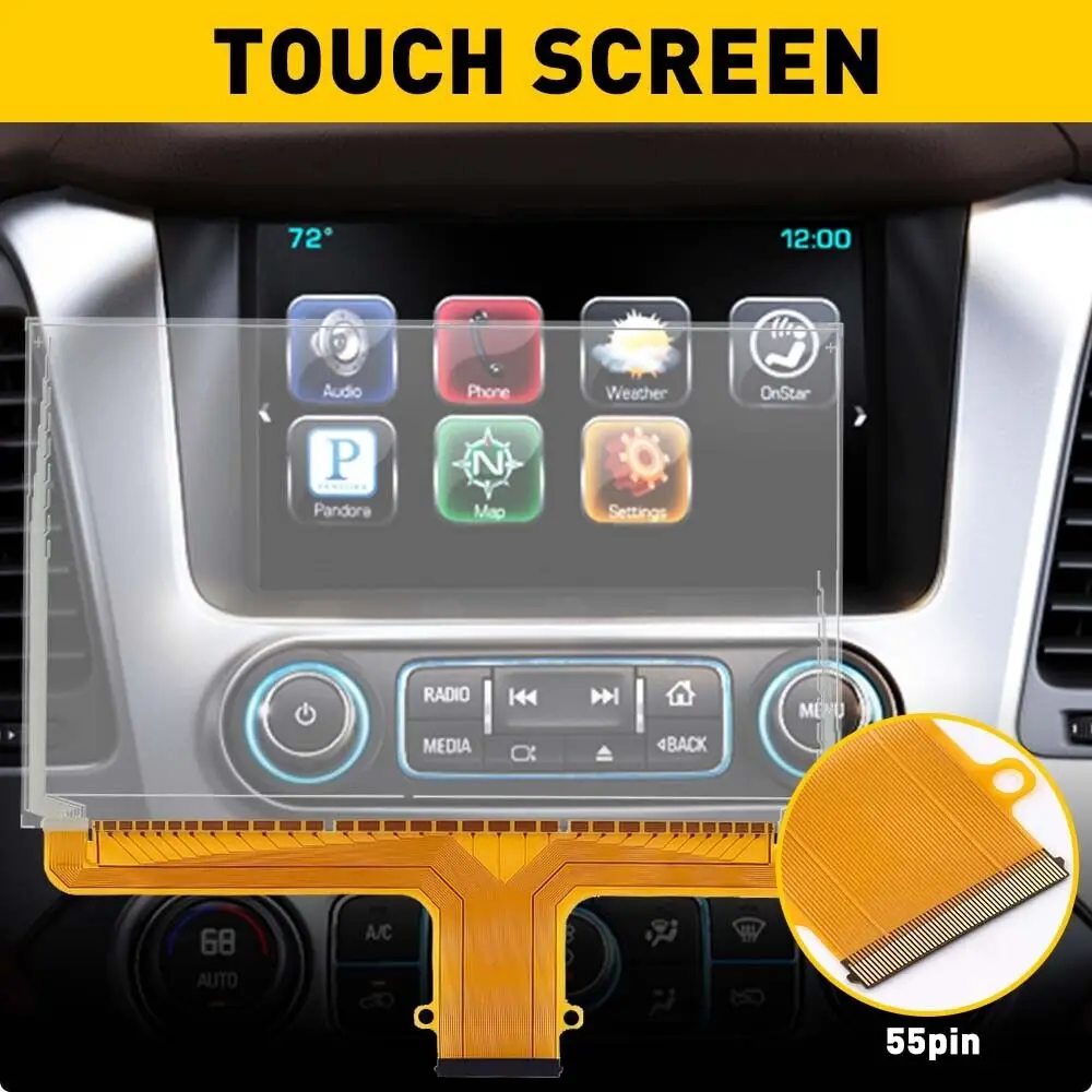 8 Inch 55 Pin Touch Screen 190*118mm For Chevrolet My Link Chevy Tahoe Silverado GMC MYLINK