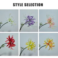 Artificial Red Spider Lilies Silk Flowers with Long Stem Home Decoration Paramita Lycoris Radiata Mandala Manjusaka Silk Flower - Image 6