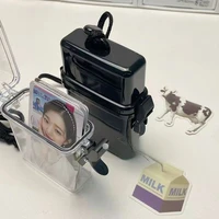 3 Inch Transparent Storage Box Photocard Holder with Rope Waterproof Card Case Outdoor Square Dustproof Box Photo Storage Box 2