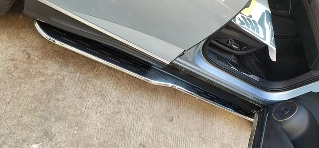 2Pcs Aluminum Running Boards Fixed Nerf Bars Side Steps With Bracket