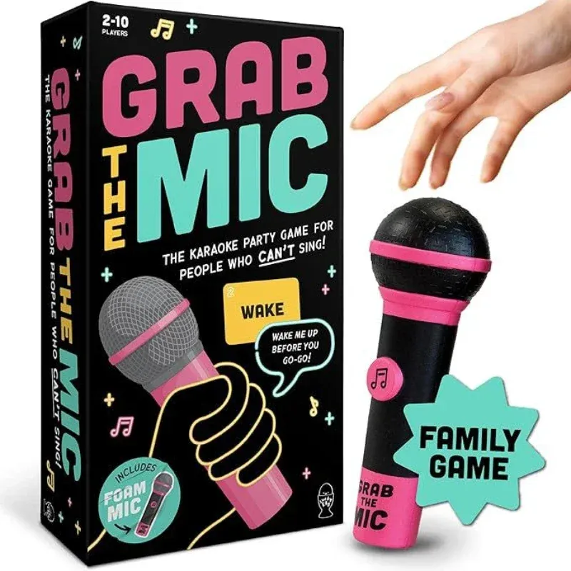 2025Lucky Egg Exciting Grab The Mic The Family Karaoke Game Multiplayer Players Board Game for Bad Singers  Lyric Cards