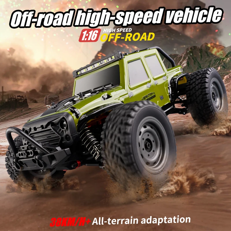 SCY 1:16 4WD RC Car With Led Lights 2.4G Radio Remote Control Cars Buggy Off-Road Control Trucks Boys Toys for Children SCY16103 3