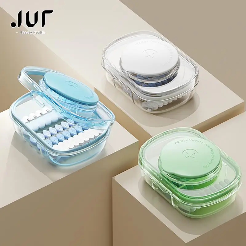 

1PC Pill Cutter Box Portable Drug Box Tablet Cutter With Invisible Storage Box Mini Medicine Dustproof Divider Organizer Crusher