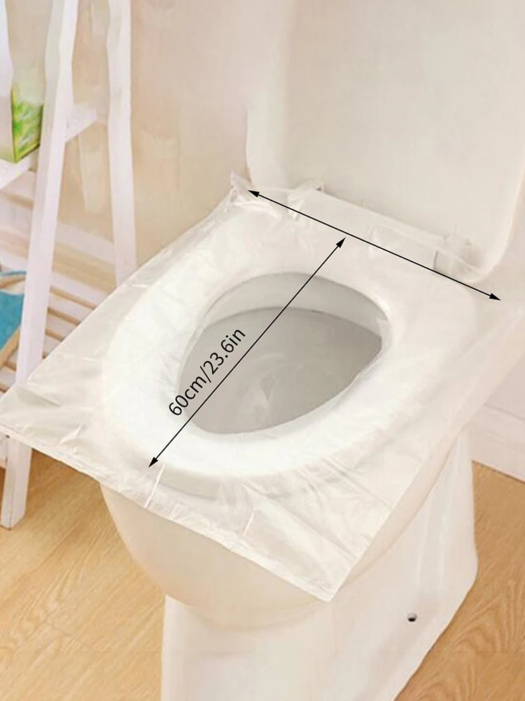 Toilet Seat Cover Disposable 50pcs Travel Adhesive Portable Hotel Waterproof Maternity Seat Cushion Paper Universal