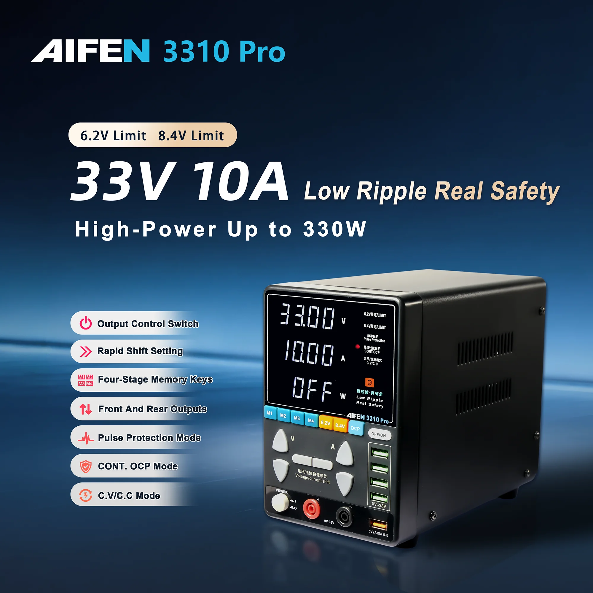 AIFEN 3310PRO Power Supply 33V/10A 1