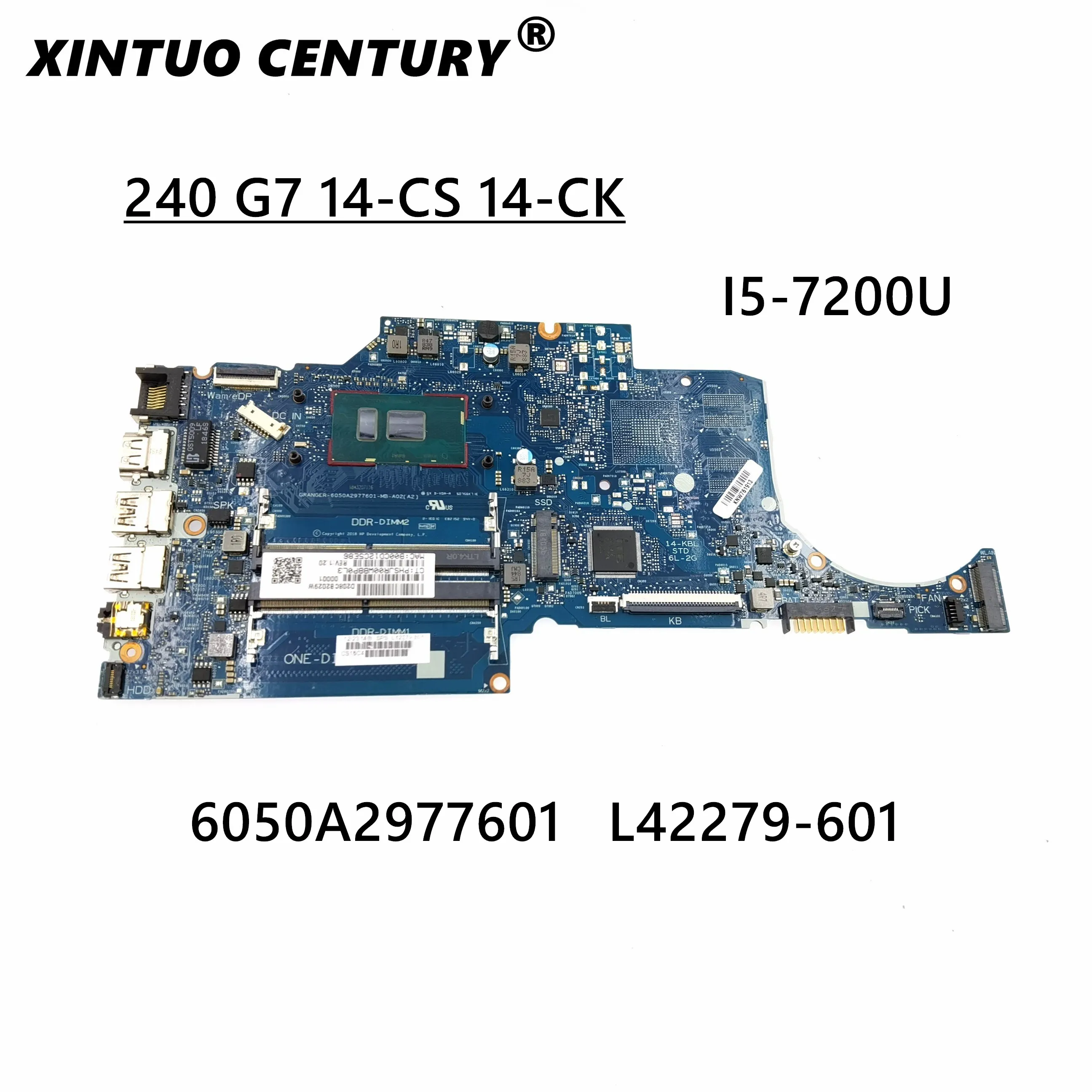 For Hp Pavilion 14-Ck 14-Ck0518Sa Laptop Motherboard I5-7200U Cpu L42279-001 L42279-601 6050A2977601