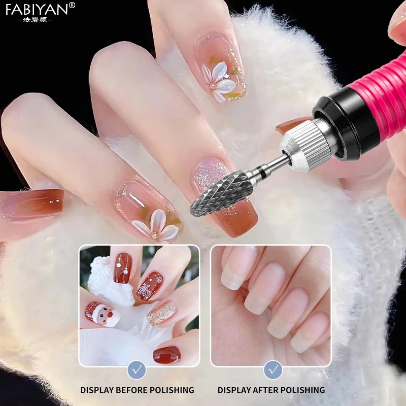 Nail Art Drill Bit Stainless Steel Cone Tools Gel Removal Polishing Cuticle Clean Machine Nail Art Grinding Head Tools