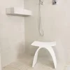 Concrete, Small Waterproof Shower Stool, Modern Medical Shower Chair, Rust-Resistant Materials 300 lbs Capacity, 28 lbs Weight 3