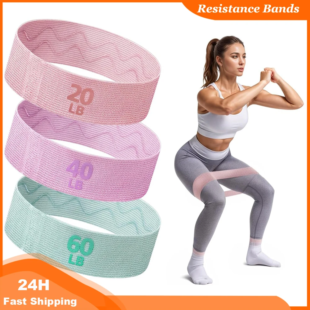 Yoga Resistance Bands Fabric Elastic Bands Fitness Pilates Hip Circle Expander Bands Gym Training Loops Yoga Workout Equipment