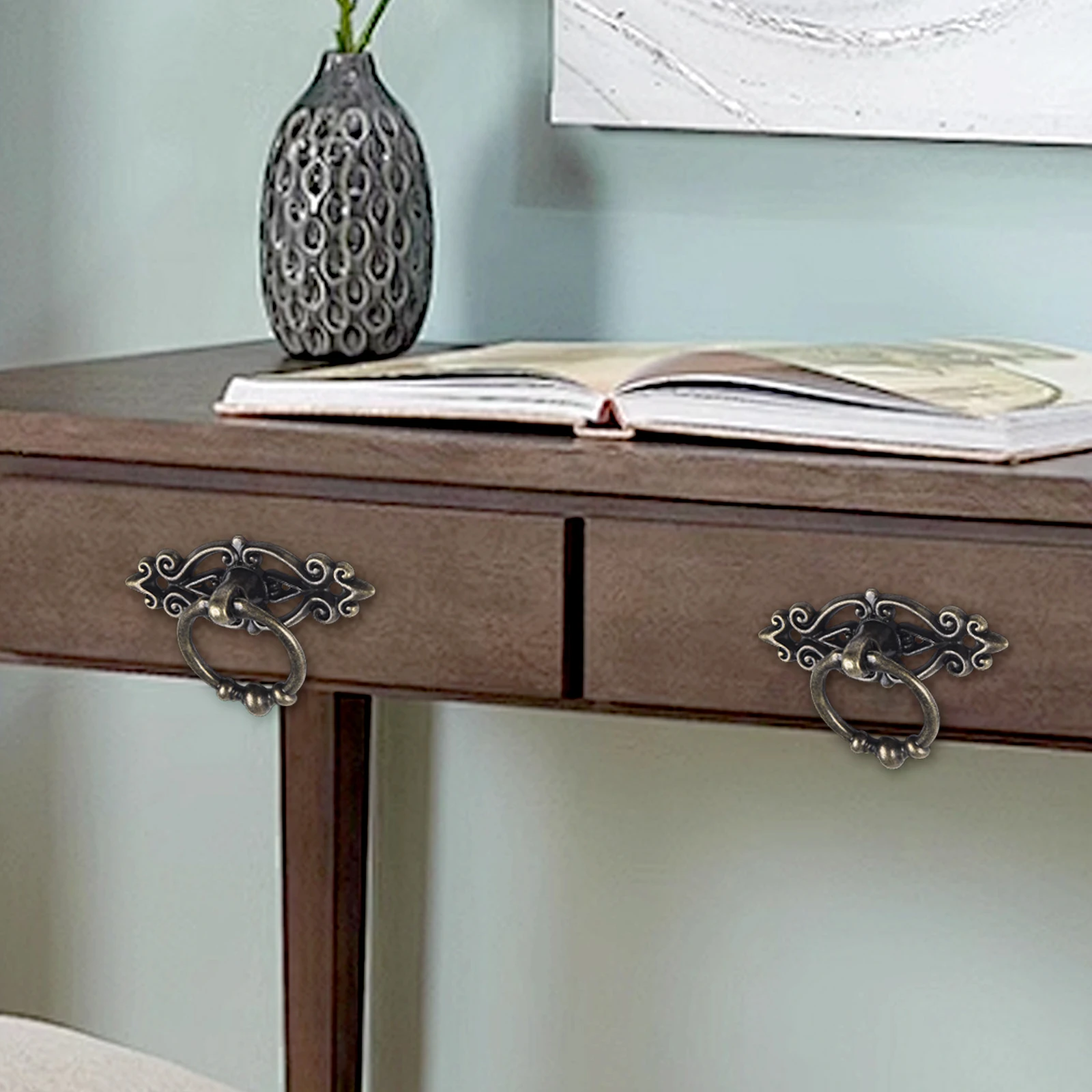 

Durable High Quality Installation Easy Material Alloy Handle Drawer Pull Ring 65*46mm Dressers Hanging Hardware