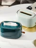 1PC Tissue Box Holder With Spring Desktop Wall-mounted Tissue Box Cover Paper Towel Dispenser Paper Extraction Dispenser for Car 2