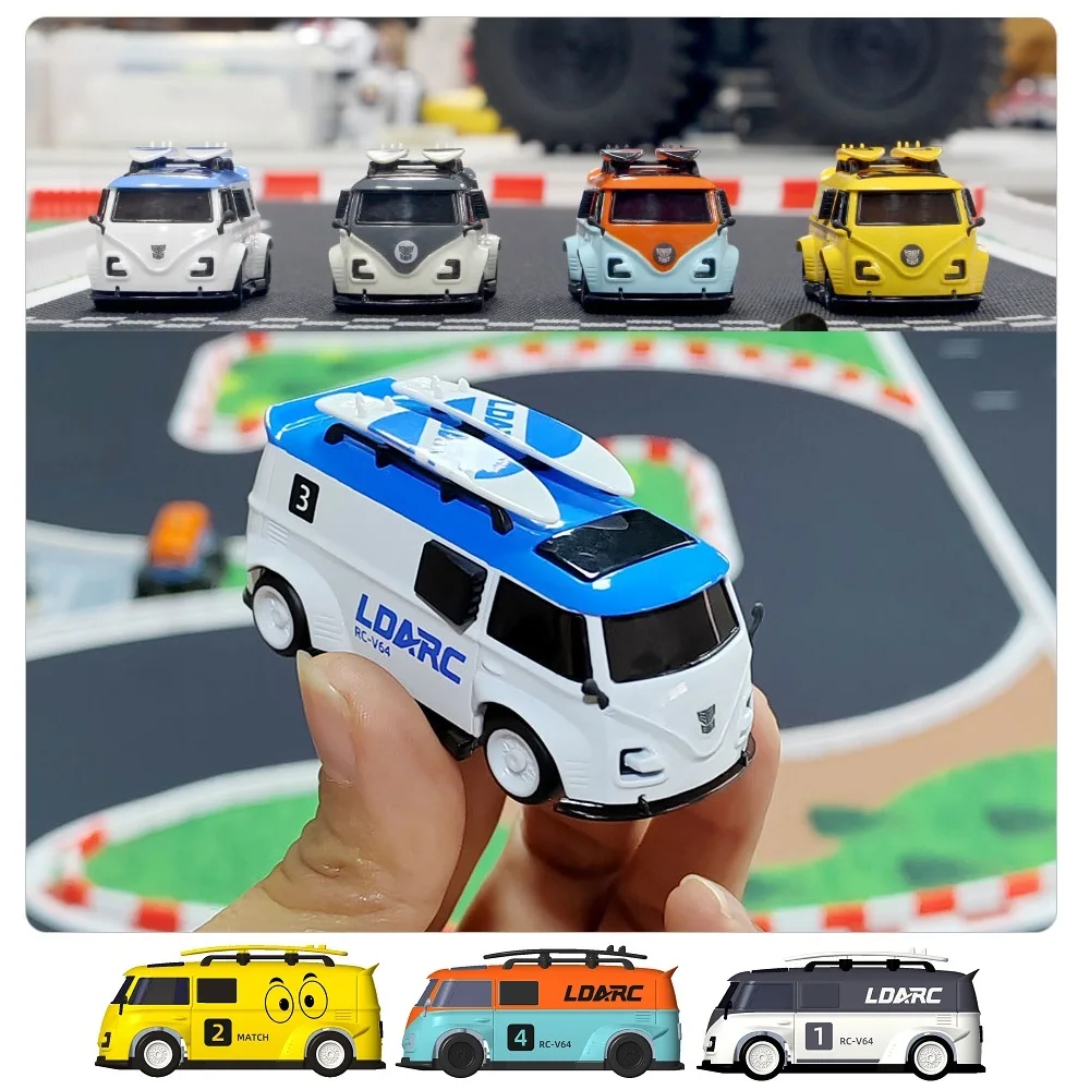 LDARC 1/64 V64 BNR single RC Car mini Van without controller Pocket Vehicles gift Toy Models for Kids adults 2