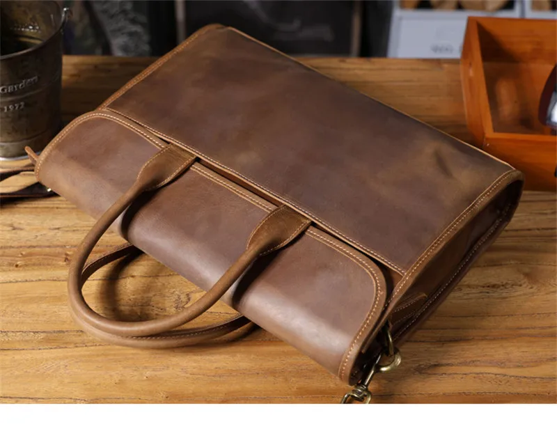 PNDME Business Vintage Designer Crazy Horse Rindsleder Herren Aktentasche Casual Büroarbeit Echtes Leder Anwalt Laptop Handtasche – Detail 24
