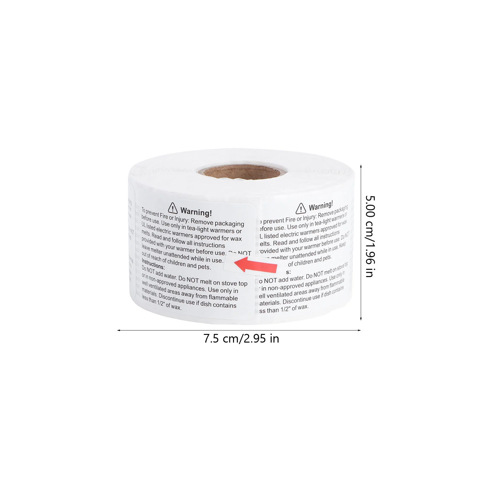 

Warning Sticker Safety Decal Wax Melting Round Candles Stickers Paper Adhesive Gift Tag
