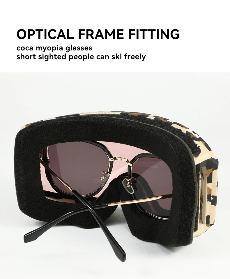 VECTOR Leopard Print Ski Goggles